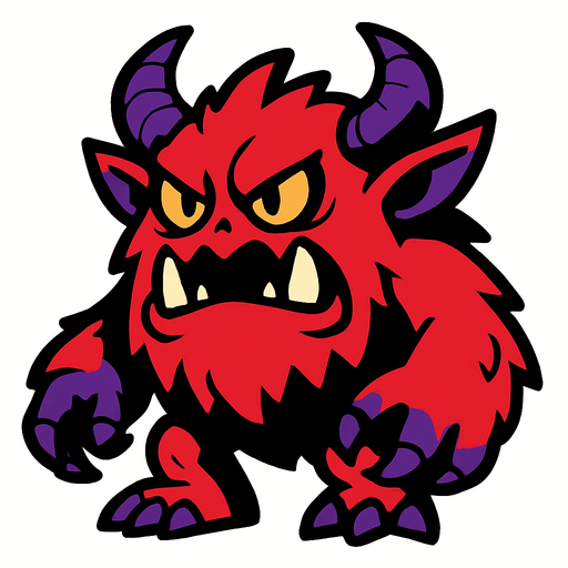 Monster.
In-Game asset.  2d.  High contrast.  No shadows
