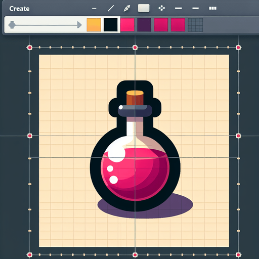 potion.
Single Game Texture. In-Game asset. 2d. Blank background. High contrast. No shadows.