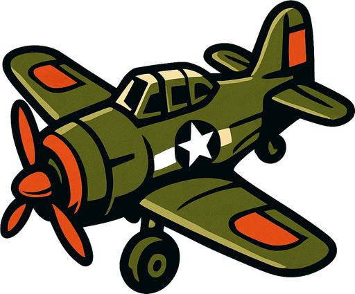 War plane.
In-Game asset.  2d.  High contrast.  No shadows