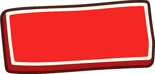 Red button. No background. Transparent background. Blank background. No shadows. 2d. In-Game asset. flat