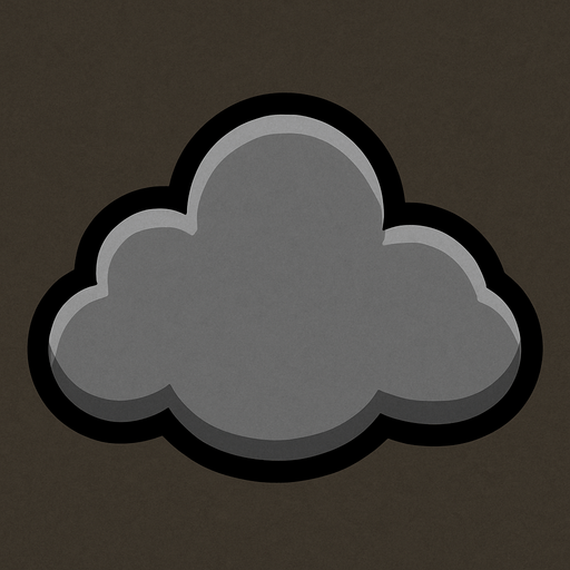 grey cloud.
In-Game asset.  2d.  High contrast.  No shadows