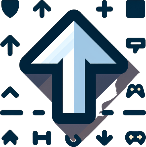 Стрелочка в верх Single Game Texture. In-Game asset. 2d. Blank background. High contrast. No shadows.