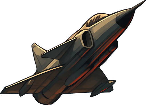 Modern App Store icon, high definition, square with rounded corners, for a game titled "Viggen Strike: Soviet Skies" and with the description "Pilot a Saab 37 Viggen through Soviet airspace in this intense bullet hell game, dodging interceptors, SAMs, and drones in a test of aerial survival.". No text on icon!