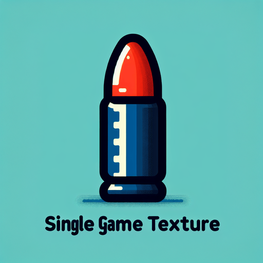 Bullet.
Single Game Texture. In-Game asset. 2d. Blank background. High contrast. No shadows.