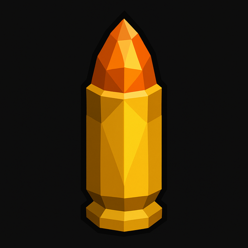 give me a low polly bullet look under.
In-Game asset.  2d.  High contrast.  No shadows
