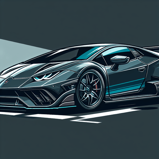 Car.
Single Game Texture.  In-Game asset.  2d.  Blank background.  High contrast.  No shadows