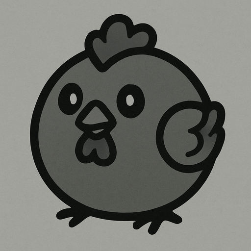 gray chicken ball.
In-Game asset.  2d.  High contrast.  No shadows
