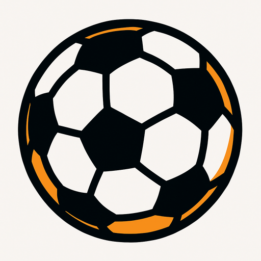 football ball.
In-Game asset.  2d.  High contrast.  No shadows