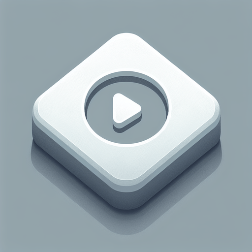 Light gray square with round corners, With play symbol in middle. flat shaded, hyper casual game. Single Game Texture. In-Game asset. 2d. Blank background. High contrast. No shadows.