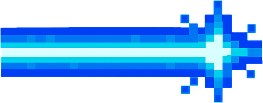 kalın piksel mavi lazer.
In-Game asset.  2d.  High contrast.  No shadows