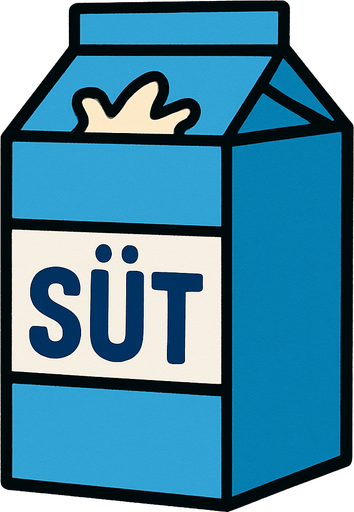 süt kutusu resmi.
In-Game asset.  2d.  High contrast.  No shadows