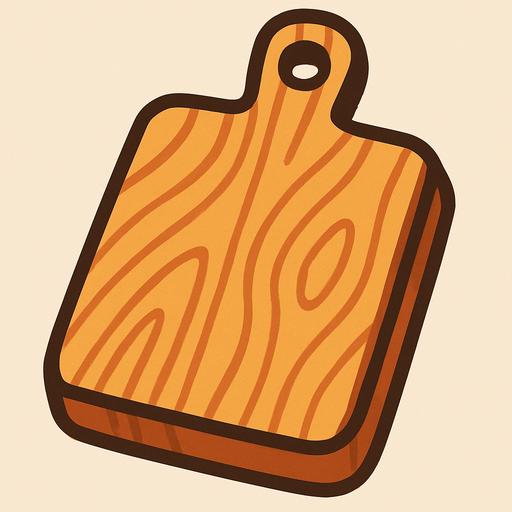 Doğrama tahtası.
In-Game asset.  2d.  High contrast.  No shadows