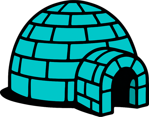 iglo.
In-Game asset.  2d.  High contrast.  No shadows