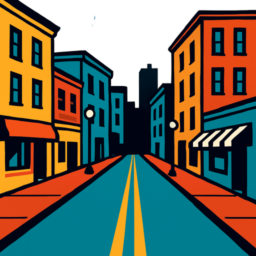 Street.
In-Game asset.  2d.  High contrast.  No shadows