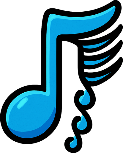 Nota musical semifusa.
In-Game asset.  2d.  High contrast.  No shadows