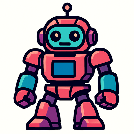 Robot.
In-Game asset.  2d.  High contrast.  No shadows