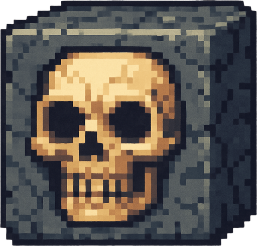 Pixel art  death block.
