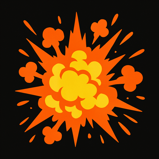 Make a explosion texture.
In-Game asset.  2d.  High contrast.  No shadows