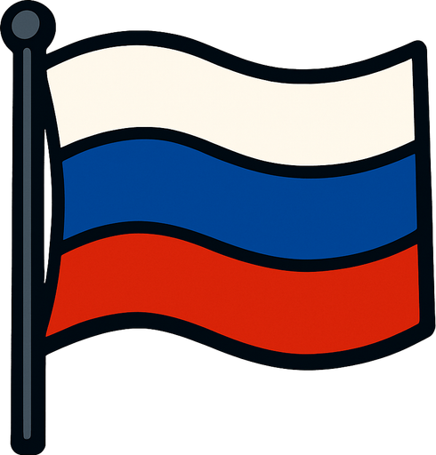 russia flag.
In-Game asset.  2d.  High contrast.  No shadows