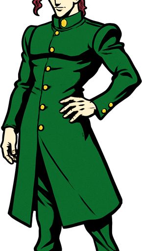 Kakyoin cuerpo completo jojo's.
In-Game asset.  2d.  High contrast.  No shadows