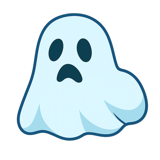 Hayalet . No background. Transparent background. Blank background. No shadows. 2d. In-Game asset. flat