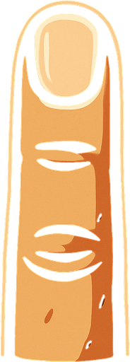 Fingertip.
In-Game asset.  2d.  High contrast.  No shadows