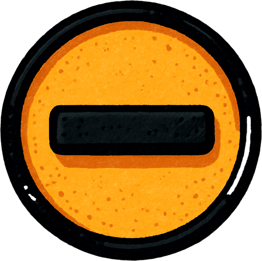 matematikteki eksi sembolü.
In-Game asset.  2d.  High contrast