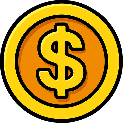 Game coin.
In-Game asset.  2d.  High contrast.  No shadows