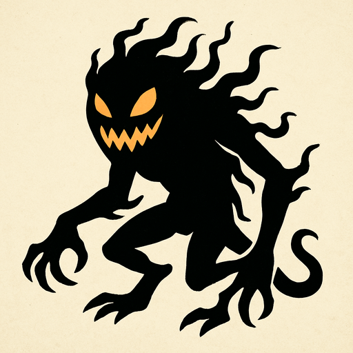 shadowCreature.
In-Game asset.  2d.  High contrast.  No shadows