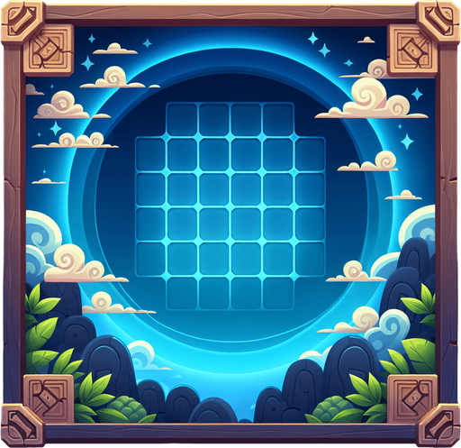 friut ninja game backround with dark blue viggnett at corners and sky blue in the middle glowing board.
Single Game Texture.  In-Game asset.  2d.  Blank background.  High contrast.  No shadows