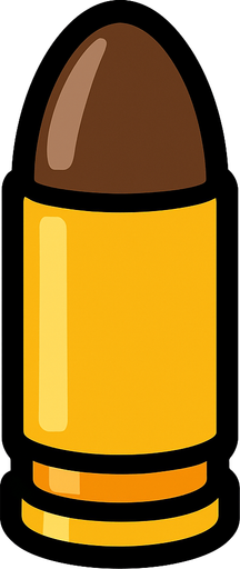 bullet.
In-Game asset.  2d.  High contrast.  No shadows