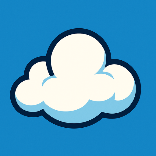 Cloud.
In-Game asset.  2d.  High contrast.  No shadows