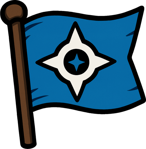 Flag.
In-Game asset.  2d.  High contrast.  No shadows