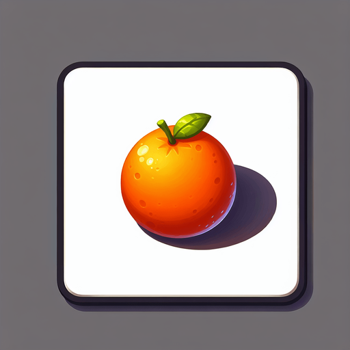 orange.
Single Game Texture.  In-Game asset.  2d.  Blank background.  High contrast.  No shadows