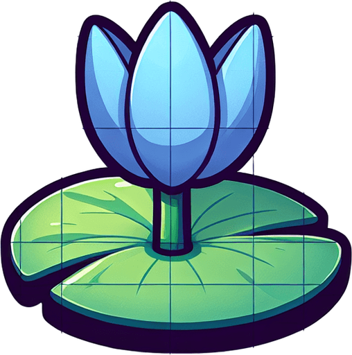 Single Cartoon lillypad seen edge on. No flower
Game Texture. In-Game asset. 2d. Blank background. High contrast. No shadows.