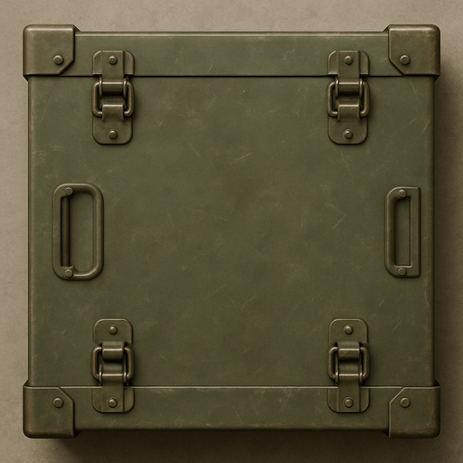 Army box,but no text needed on image. top view