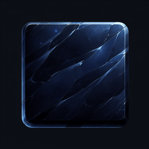 A quadratic polished dark blue marble slate. Front perspective with right angles.
Single Game Texture. In-Game asset. 2d. Blank background. High contrast. No shadows.