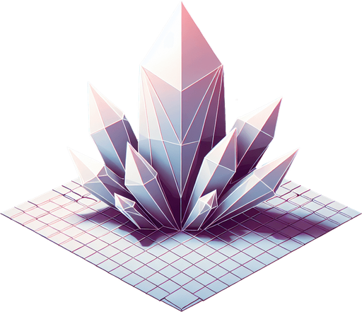 low geometry style，sence，crystal.
Single Game Texture. In-Game asset. 2d. Blank background. High contrast. No shadows.