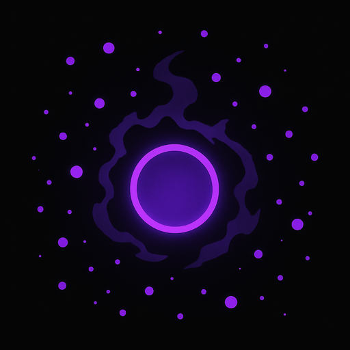 Luz oscura particulas, moradas.
In-Game asset.  2d.  High contrast.  No shadows