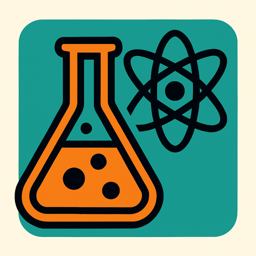 Science icon.
In-Game asset.  2d.  High contrast.  No shadows