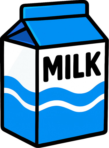 Milk.
In-Game asset.  2d.  High contrast.  No shadows