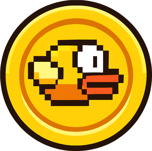 moneda de flappy bird.
In-Game asset.  2d.  High contrast.  No shadows