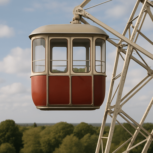 Photorealistic Ferris cabin, sideview