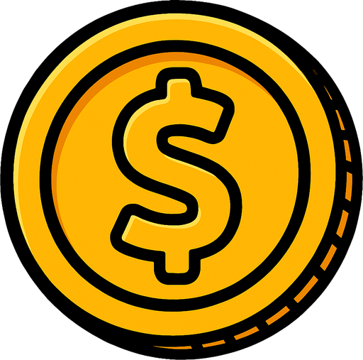 Coin.
In-Game asset.  2d.  High contrast.  No shadows