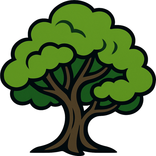 Tree 2d.
In-Game asset.  2d.  High contrast.  No shadows