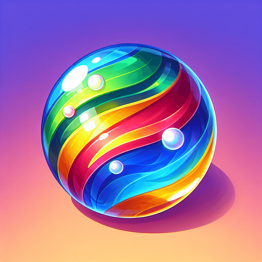COLORED GLASS MARBLE.
Single Game Texture. In-Game asset. 2d. Blank background. High contrast. No shadows.
