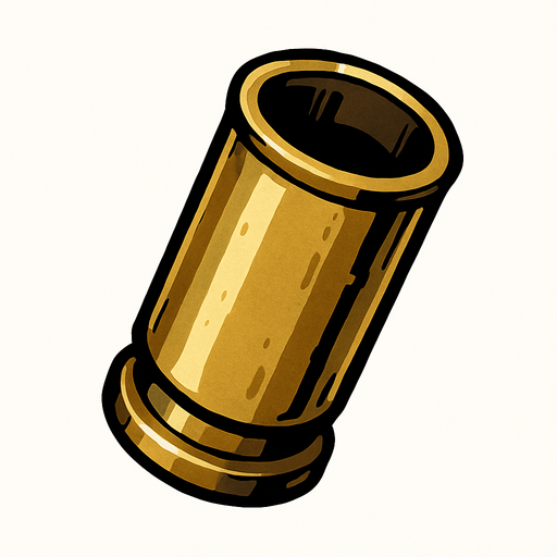 empty bullet cap.
In-Game asset.  High contrast.  No shadows