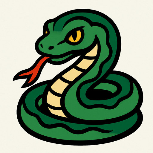 Snake.
In-Game asset.  2d.  High contrast.  No shadows