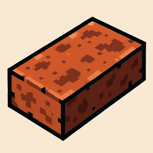a brick.
In-Game asset.  2d.  High contrast.  No shadows