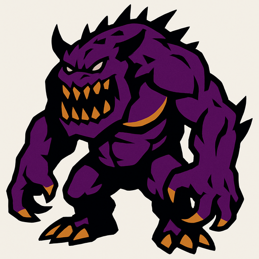 Big monster.
In-Game asset.  2d.  High contrast.  No shadows